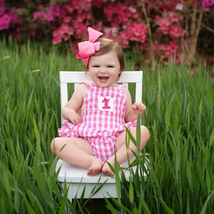 Hot Pink First Birthday Bubble
