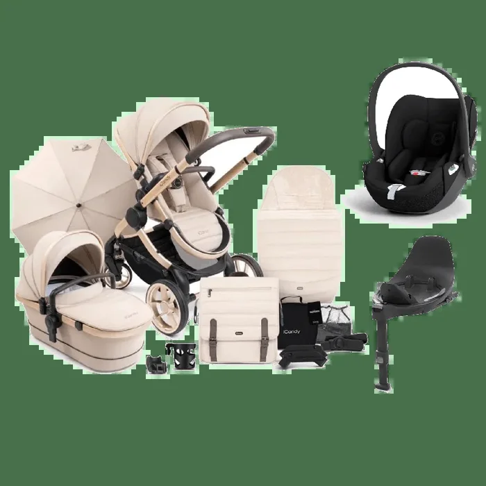 iCandy Peach 7 Cybex Cloud T Complete Travel System Bundle – Biscotti