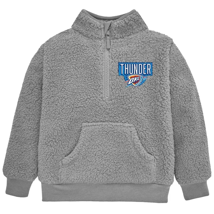 Infant & Toddler Neutral Gray Oklahoma City Thunder Quarter-Zip Pullover