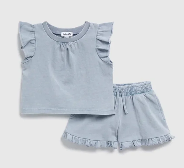 Infant Girl Indigo Short Set