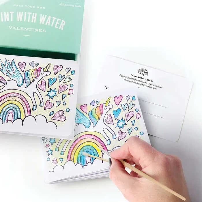 Inklings Paint w/ Water Valentine Cards | Unicorn