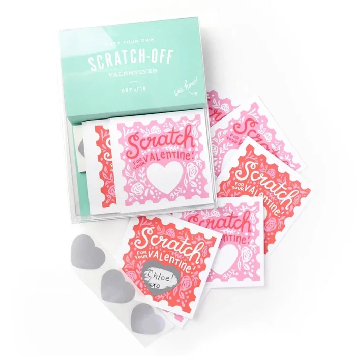 Inklings Scratch-Off Valentine Cards | Floral Stamps
