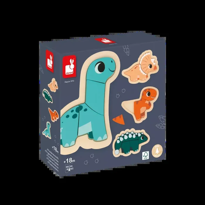 JANOD Dino 4 Progressive Puzzles
