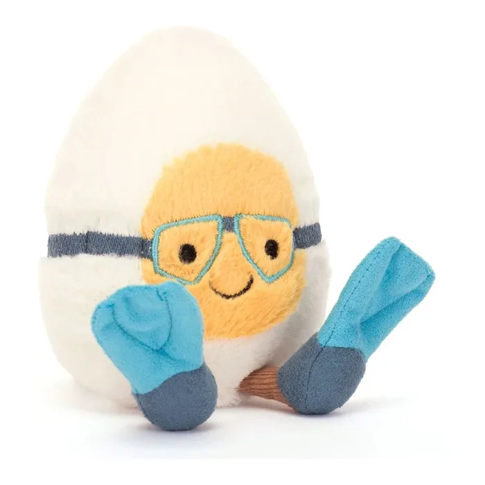 Jellycat Amuseables Boiled Egg Plush Toy – Scuba Outfit