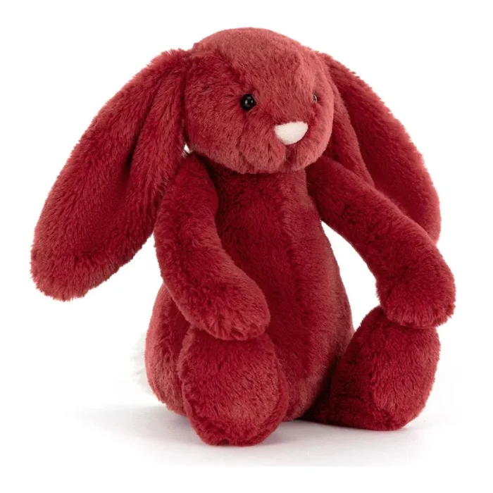 Jellycat Bashful Christmas Bunny Plush Toy – Redcurrant (6 inch)