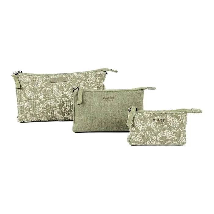 JuJuBe x Sazan Signature Collection 3-piece Pouch Clutch Purse Set – Paisley Floral