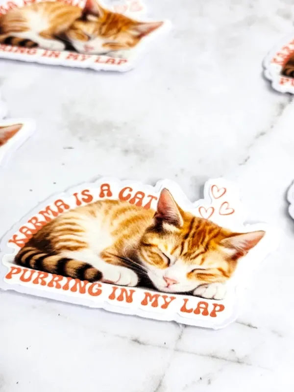 Karma Is A Cat Sticker
