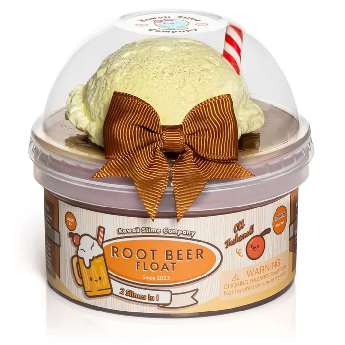 Kawaii Slime Company | Root Beer Float 2 Slimes in 1