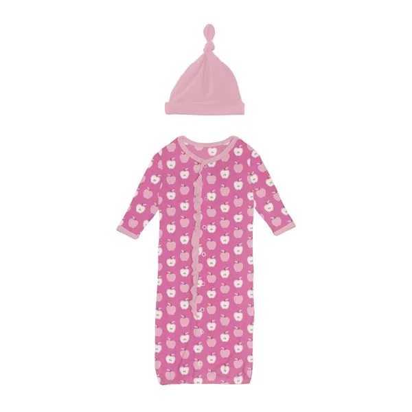 KicKee Pants Layette Gown Converter & Hat Set | Tulip Johnny Appleseed