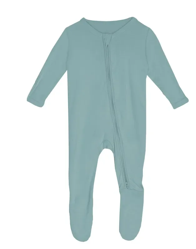 Kickee Pants | Zipper Footie | Jade
