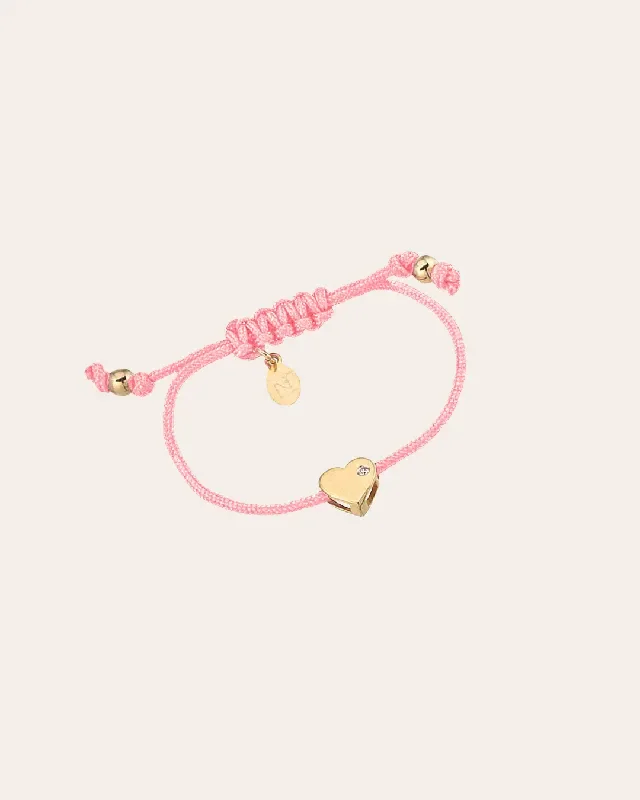 Kid’s Heart With Diamond Fortune Bracelet