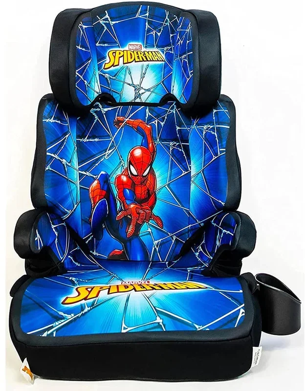 KidsEmbrace High Back Booster Car Seat – Marvel Spider-Man Blue Web