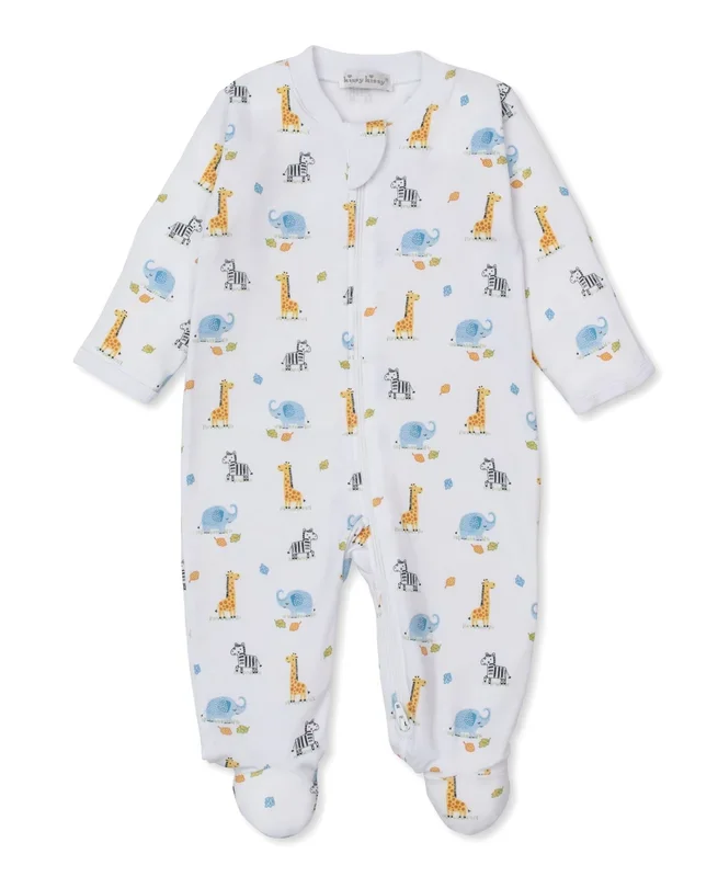 Kissy Kissy Zipper Footie | Safari Brunch
