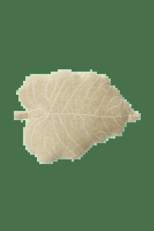Knitted Cushion Baby Leaf Olive – Re-Edition