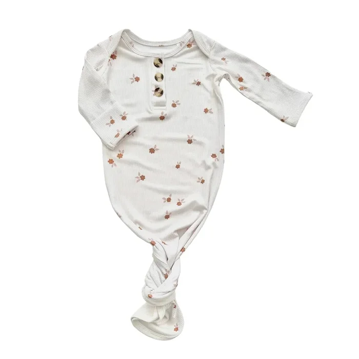 Knotted Baby Gown – Fleur