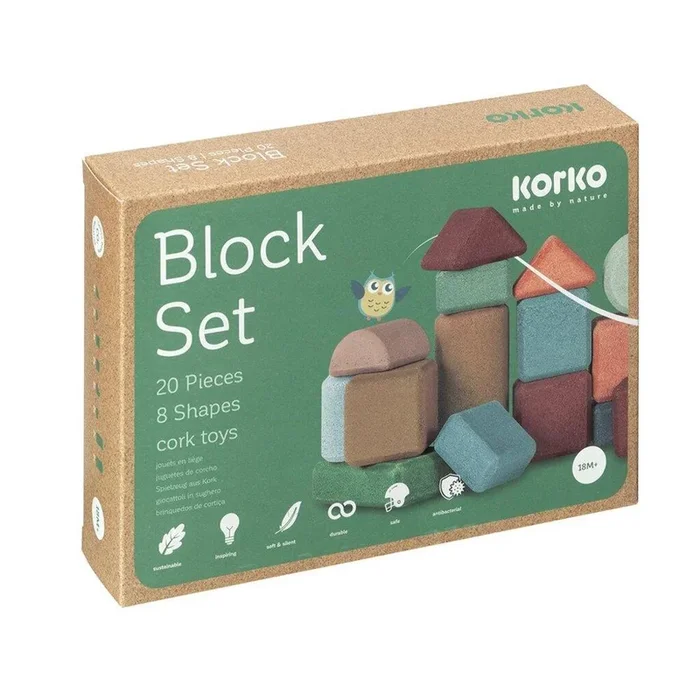 Korko Small Architects Set – 20 Cork Building Blocks
