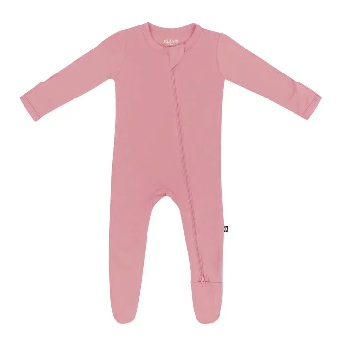Kyte Baby Zippered Footie | Apple Blossom