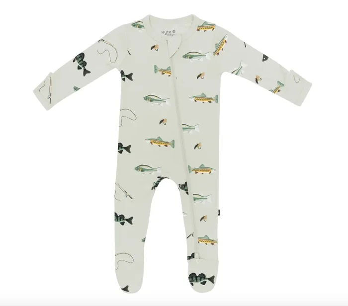 Kyte Baby Zippered Footie | Fishing