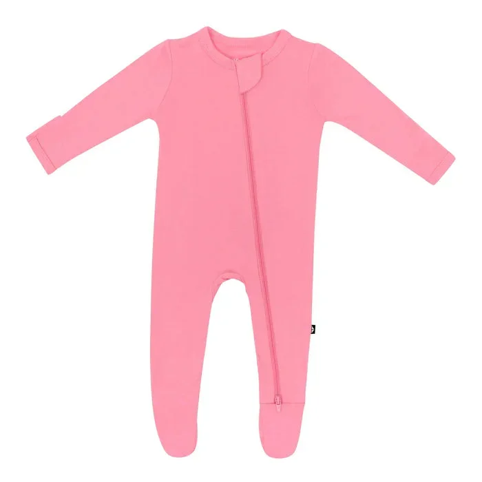 Kyte Baby Zippered Footie | Guava