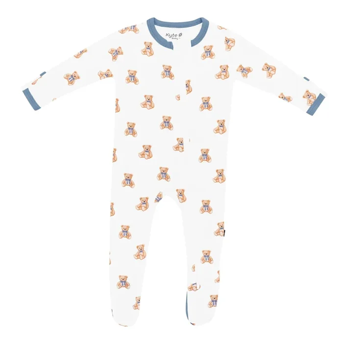Kyte Baby Zippered Footie | Teddy Bear