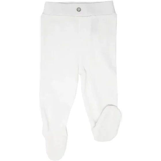 L’ovedbaby Velveteen White Buttoned Legging