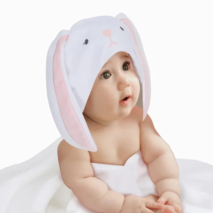 Lambs & Ivy Bunny Hooded Bath Towel