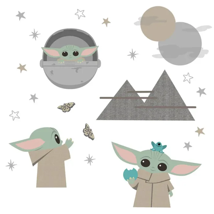 Lambs & Ivy Star Wars The Child Baby Yoda Wall Decals