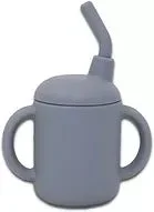 Land Of Petite Silicone Sippy Cup With Straw – Pebble