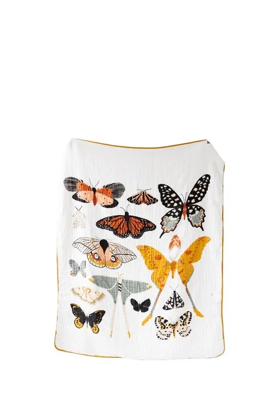 Large Butterfly Collector Throw Blanket