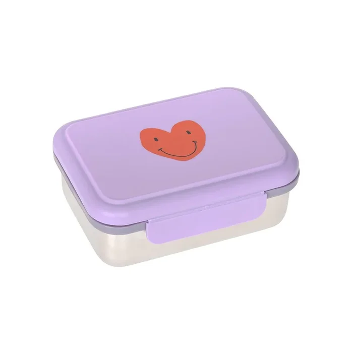 Lassig Lunchbox Stainless Steel – Little Gang – Heart Lilac