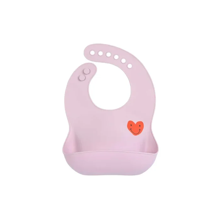 Lassig Silicone Bib – Happy Rascals – Lavender – Heart