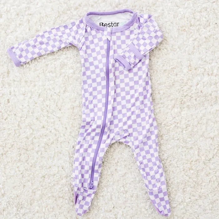 Lilac Checks Footie