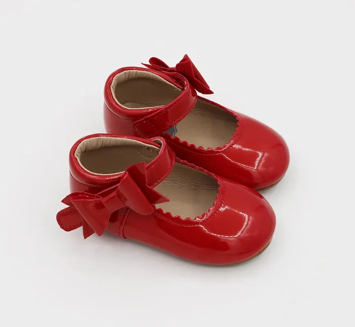 Lilien Side Bow Mary Jane – Red Patent Leather