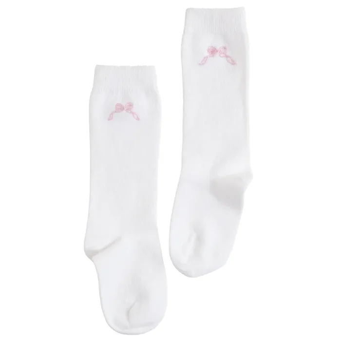 Little English Pink Bow Knee Socks