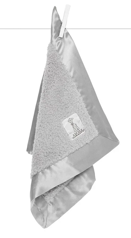 Little Giraffe Chenille Blanky – Silver