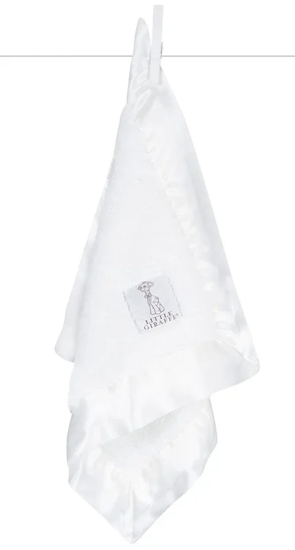 Little Giraffe Chenille Blanky – White