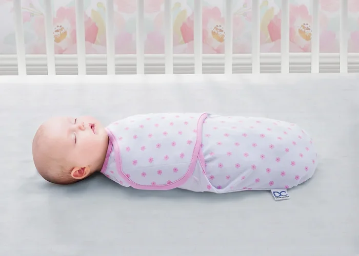 Little Lambs Adjustable Swaddle Wrap – Size Small/Medium, Fits Babies 0-3 Months/7-14 lbs., 3-Pack