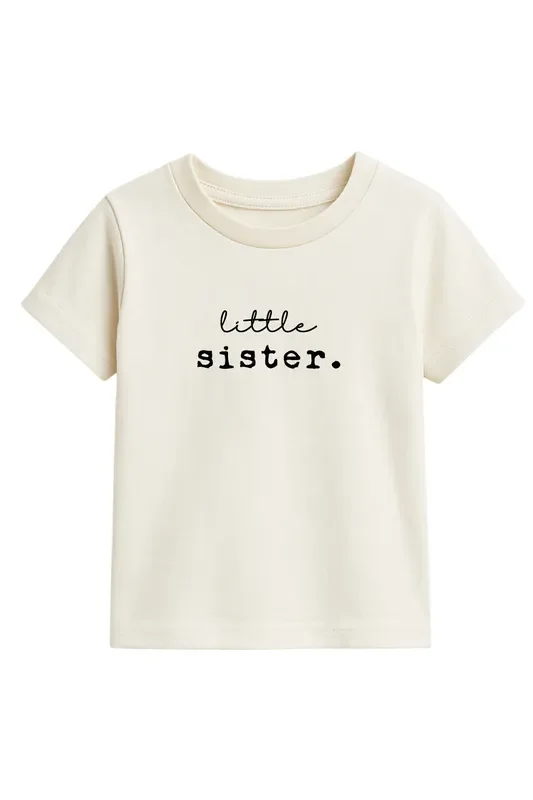 Little Sister Organic Cotton Kids T-shirt Short Sleeve