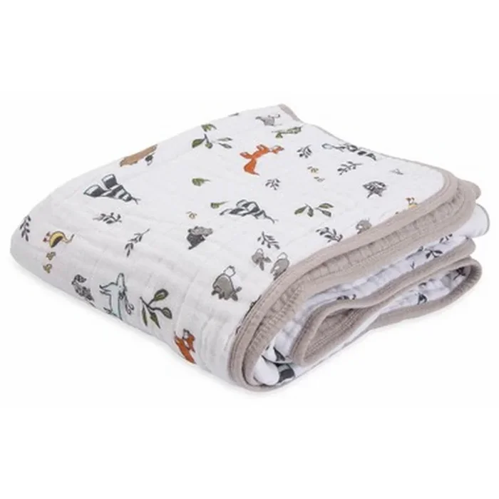 LITTLE UNICORN Cotton Muslin Quilt – Forest Friends
