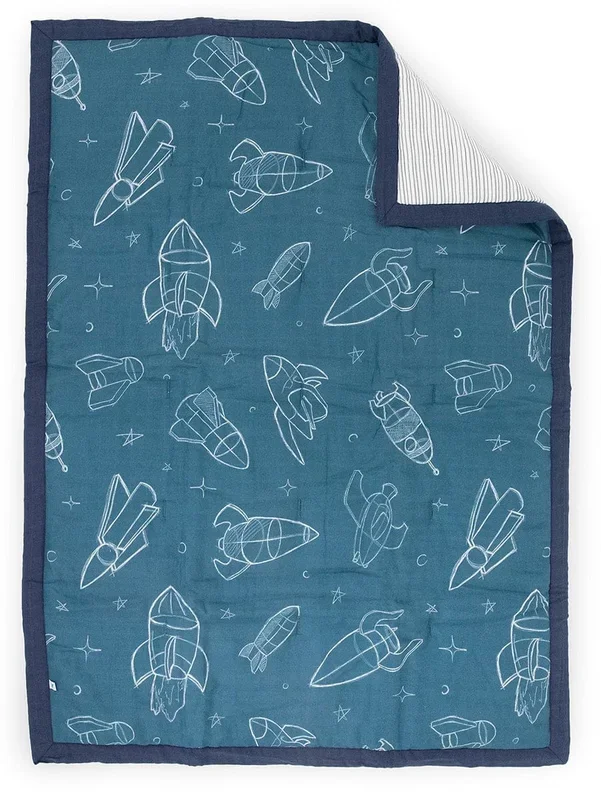 Little Unicorn Cotton Muslin Toddler Comforter – Blast Off