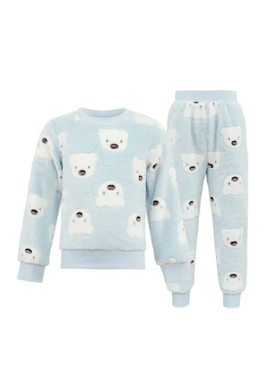 Lola + Boys Baby Blue Bear Fuzzy Set