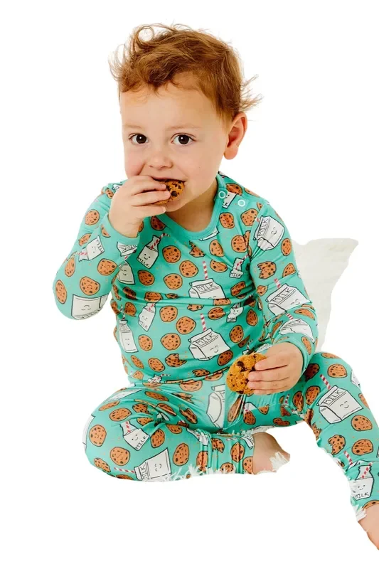 Long Sleeve Pajama Set – Milk And Cookies
