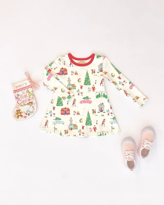 Long Sleeve Polly Play Dress – Make the Season Bright