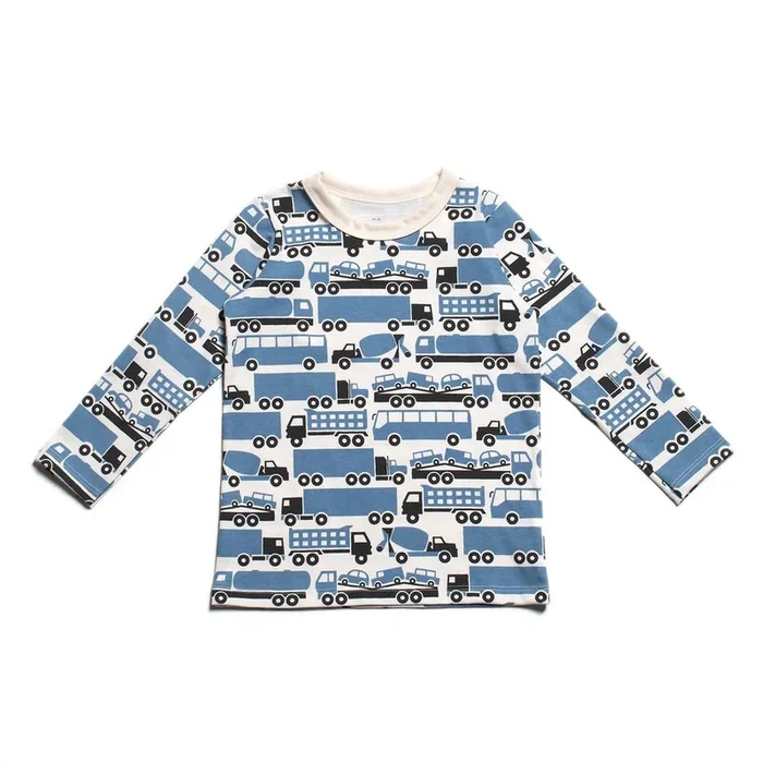 Long Sleeve Tee, Big Rigs Blue
