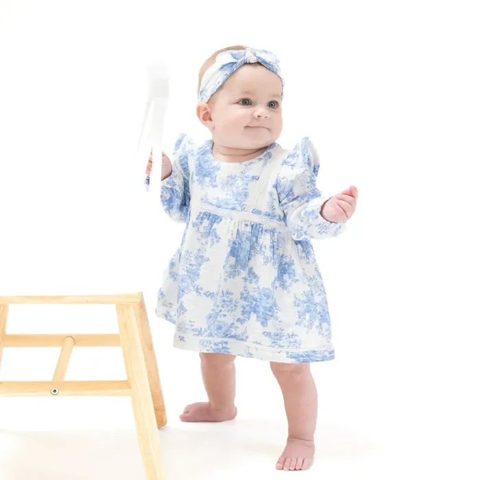 Long Sleeve Vintage Lace Dress And Bloomer (2t To 4t Dress Only)