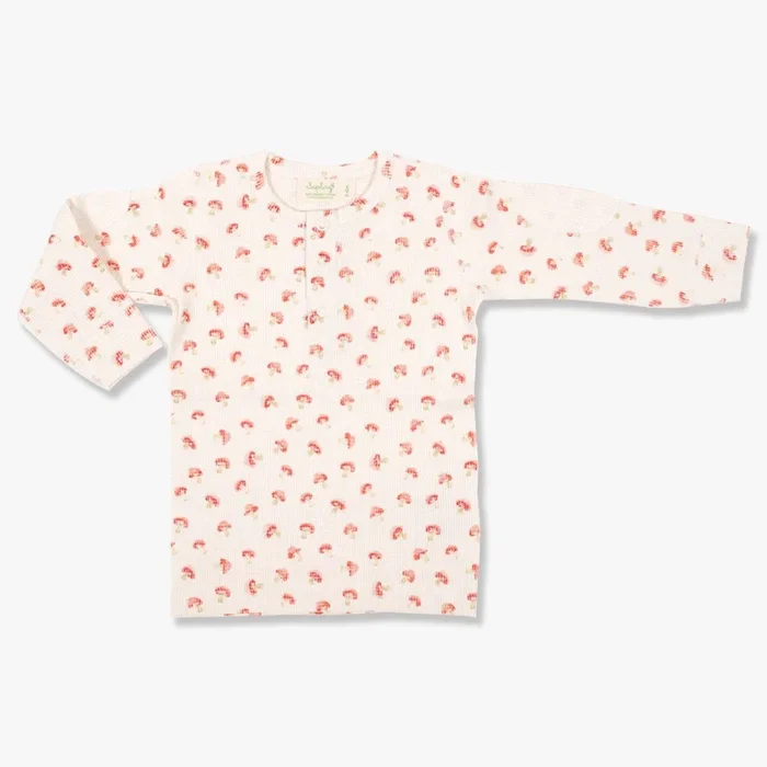 Long Sleeve Waffle Tee, Mushroom