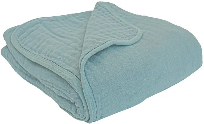 Lou Lou & Company Cloud Muslin Quilt – Steel, Large