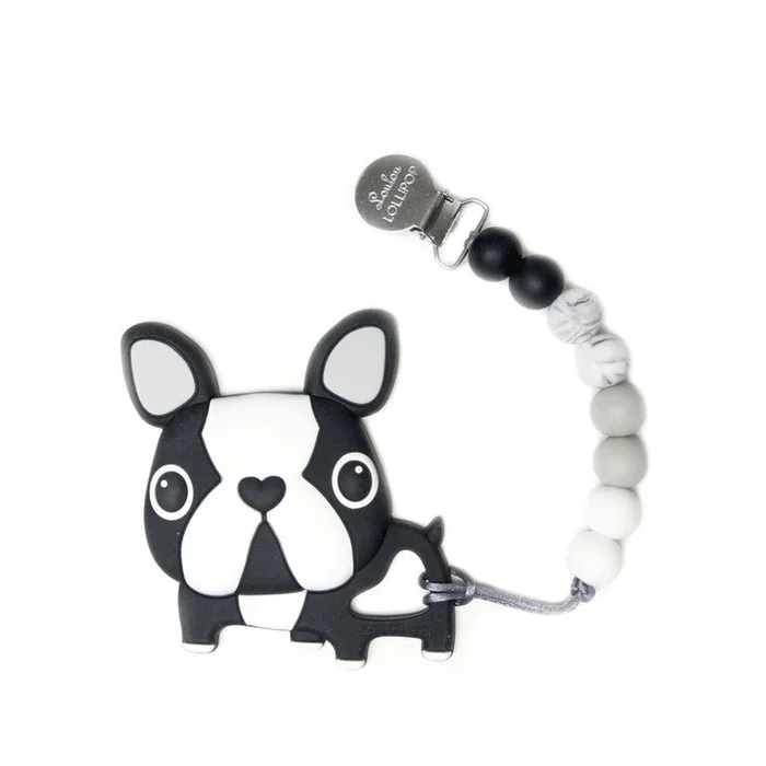 Loulou Lollipop Boston Terrier – Black with Holder Set