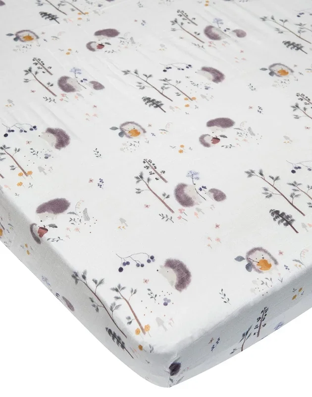 Loulou Lollipop Fitted Crib Sheet – Hedgehogs