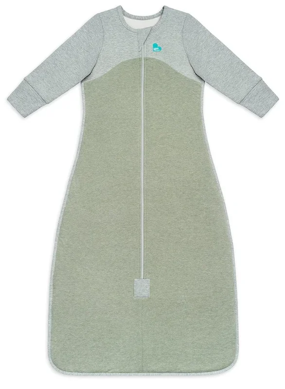 Love To Dream Long Sleeve Sleep Bag Organic Cotton Fleece Mild, 18-36 M – Olive Marl